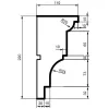 Карниз фасадный из полистирола Leptonika KC 107 2 м, изображение 2
