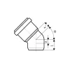 Отвод Ostendorf наружной канализации 400 мм, 45 градусов 226220, изображение 2