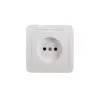 Розетка Smartbuy 1-местная без заземления 10А белая, керамика Марс SBE-02w-10-S1-N-c, изображение 2
