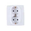 Розетка ЭРА 12-2104-01 2X2P+E Schuko со шторками, 16АХ-250В, белый Б0014699