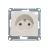 Механизм розетки Schneider Electric 1-м СП Glossa 16А IP20 без заземления, бежевый GSL000241, изображение 2