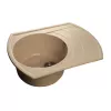 Мойка GRANFEST RONDO мрамор, GF-R--650L, чаша с крылом, 650х500 мм, бежевый,  R-650 L