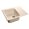 Композитная мойка GRANFEST Standart GF-S645L 645х500 Белый 331 с крылом 417594