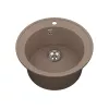 Мойка для кухни VIGRO из искусственного мрамора, (470х470х190) классическая круглая с глубокой чашей VG102 терракотовый