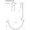 Кронштейн желоба Aquasystem D125/90 мм длинный RR 32 темно-коричневый, изображение 2