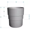 Соединитель трубы Docke ПВХ Premium D120/85 мм графит, изображение 2