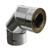 Сэндвич колено для дымохода нержавеющая сталь Eco Flue 0,5 мм D300х200 мм угол 90 градусов
