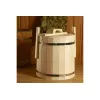 Кадка из липы Добропаровъ 15 л, нержавеющий обруч, с крышкой 1545159