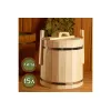 Кадка из липы Добропаровъ 15 л, нержавеющий обруч, с крышкой 1545159, изображение 2