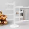 Подставка под серьги 8 ответвлений по 3 пары, белый, 10 x 22 x 30 см