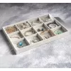 Подставка для украшений 12 ячеек, серый, 35 x 24 x 3 см