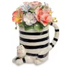 Статуэтка Pavone, Полосатый Кот с вазой цветов, 16 см