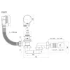 Сифон для ванны АНИ Пласт плоский, полуавтомат, 1 1/2x40, гофра, 40х50 EM601 025-0612, изображение 2