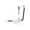 Сифон для ванны АНИ пласт 1 1/2"х40 EC255S, изображение 2