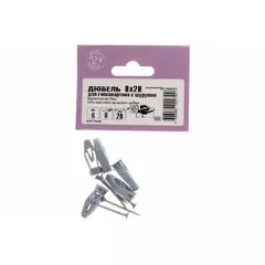 Дюбель для гипсокартона Стройбат 8x28 с шурупом 269061, изображение 2