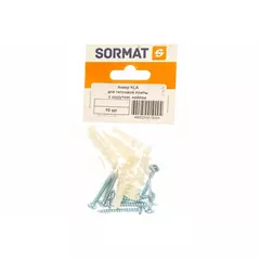 Анкер для гипсокартонной плиты с шурупом SORMAT KLA нейлон 10 шт пакет Партнер ФАС 9272 10 70, изображение 2