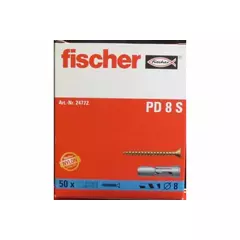 Дюбель для ГКЛ Fischer PD8 S 50 шт 24772, изображение 2