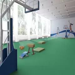 Линолеум спортивный Tarkett Omnisports Excel Forest Green 2x20,5 м, изображение 2