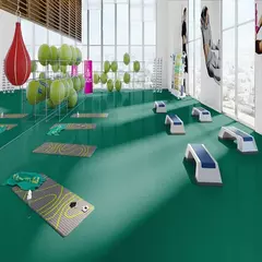 Линолеум спортивный Tarkett Omnisports Reference Forest Green 2x20,5 м, изображение 2