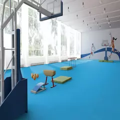 Линолеум спортивный Tarkett Omnisports Excel Sky Blue 2x20,5 м, изображение 3