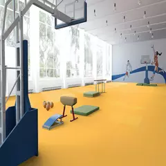 Линолеум спортивный Tarkett Omnisports Excel Yellow 2x20,5 м, изображение 2