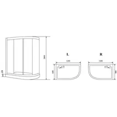 Timo душевой угол BY-549 R (80*120*200), шт, изображение 2