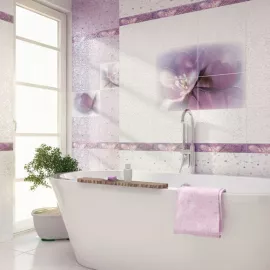 Бордюр керамический Уралкерамика БД45ЛЛ303 Лила 364х80 мм, изображение 2