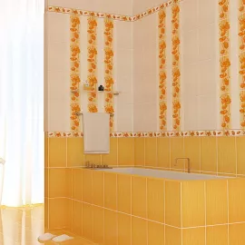 Бордюр керамический НЗКМ Альба Маки солнечный 200х57 мм, изображение 2