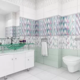 Бордюр керамический Уралкерамика БД61УН707 универсальный Серебро 600х30 мм, изображение 3