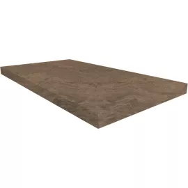 Ступень угловая из керамогранита Atlas Concorde Supernova Marble Woodstone Taupe Scalino Angolate правая 600х330 мм