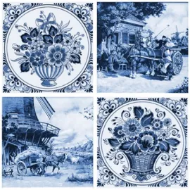 Декор Фландрия голубой 3 20x20 Нефрит-Керамика