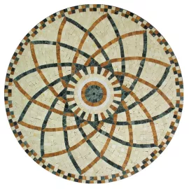 Розон мозаичный из мрамора Natural Art PH-15