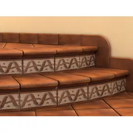 Ступень клинкерная Gres De Aragon Albany Teka фронтальная 330х330 мм, изображение 5