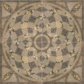 Декор Roseton 5000 Gris 100x100 Porcelanite Dos