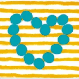 Декор Agatha Corazon Lineas Amarillo 20x20 Pamesa