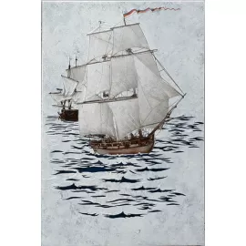Ареналь 7ПБ006 Декор "Парусник большой" 24,9х36,4