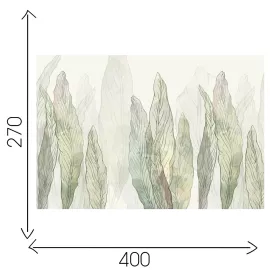 Фотообои OnPrint "JUSTLEAF" винил на флизелине 4х2,7, изображение 3