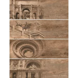 Italian Wood Dark Brown (темно - коричневый) декор G-252/SR/d01 (GT-252/d01) 20х60