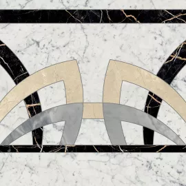 Декор Charme Extra (Шарм Экстра) Каррара Розон Анголо 590x590 люкс белый