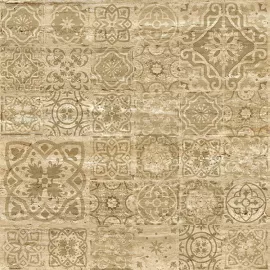 Керамогранит Граните Стоун Травертин Декор медовый 600x600 лаппатированный CF051 LLR