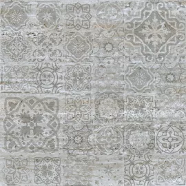Керамогранит Граните Стоун Травертин Декор сильвер 1200x1200 лаппатированный CF061 LLR PRO