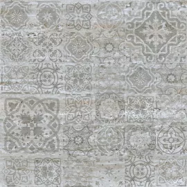 Керамогранит Граните Стоун Травертин Декор сильвер 600x600 лаппатированный CF061 LLR PRO
