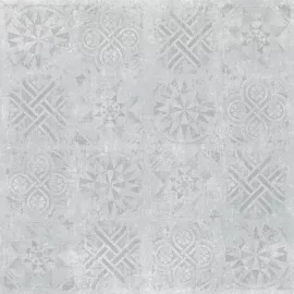 Керамогранит Граните Стоун Цемент Декор светло-серый 600x600 структурный CF002 SR PRO