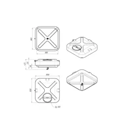 Бак для душа Rostok 200л 201.2000.899.2, изображение 2