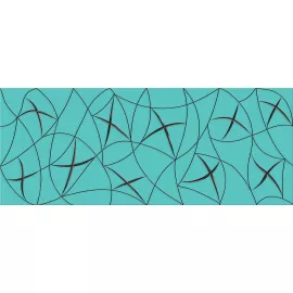 Декор настенный Vela Tiffani Stella 201x505 зеленый, изображение 2