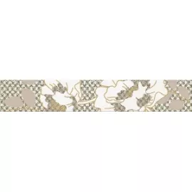 Бордюр настенный Erato Vetro 80x505 бежевый