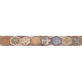 Бордюр настенный Navarra Mocca Arabesco 62x505 коричневый, изображение 2