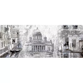 Декор настенный Sfumato Grey Vistas 1 201x505 серый