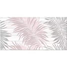 Декор настенный Асти Бьянка Папоротник 201x405 серый