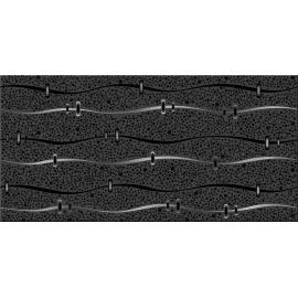 Декор настенный Дефиле Неро Геометрия 201x405 черный, изображение 2